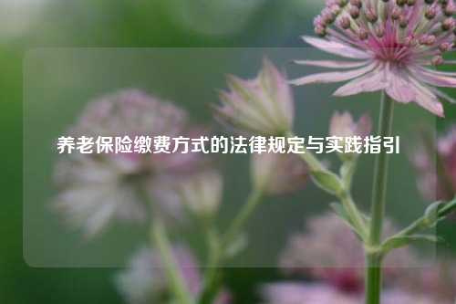养老保险缴费方式的法律规定与实践指引